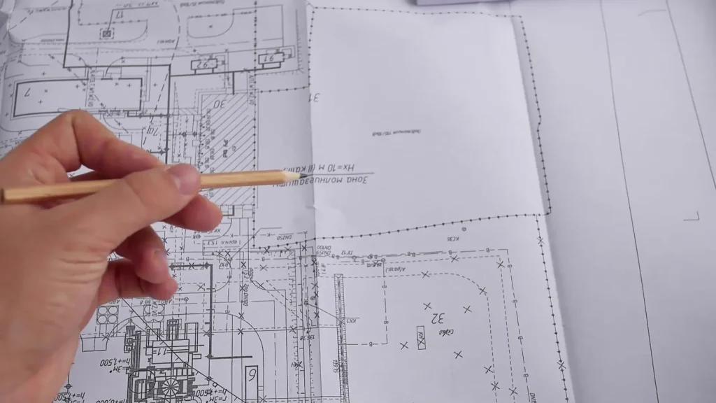 Rapid QS UK providing reliable quantity surveying services with a detailed building blueprint analysis.